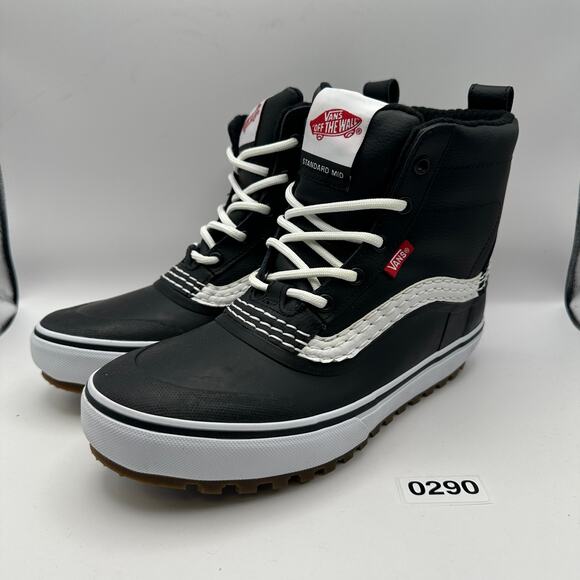 VANS Men's 8 Standard Mid Snow MTE Boot Black/White - Picture 1 of 6